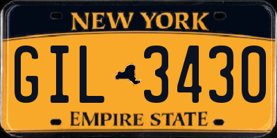 NY license plate GIL3430