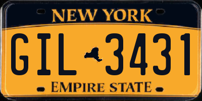 NY license plate GIL3431