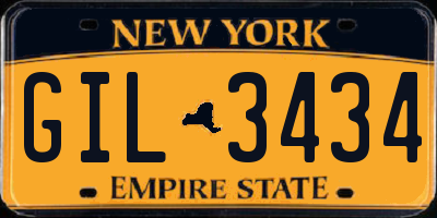 NY license plate GIL3434