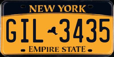 NY license plate GIL3435