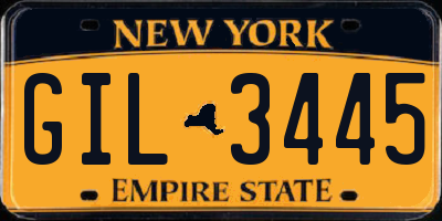 NY license plate GIL3445