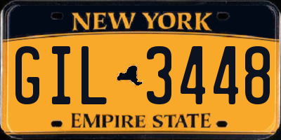 NY license plate GIL3448