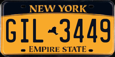 NY license plate GIL3449