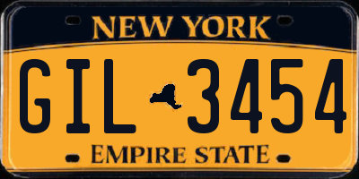 NY license plate GIL3454
