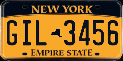 NY license plate GIL3456