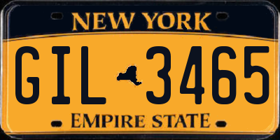 NY license plate GIL3465