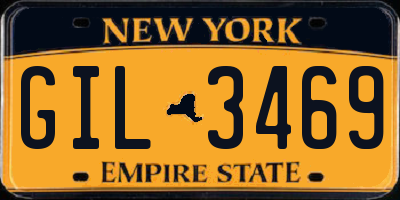NY license plate GIL3469