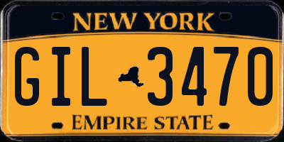 NY license plate GIL3470