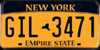 NY license plate GIL3471