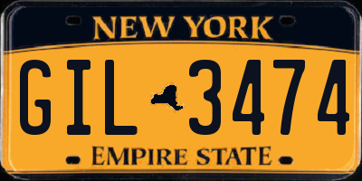 NY license plate GIL3474