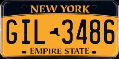 NY license plate GIL3486