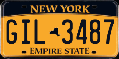NY license plate GIL3487
