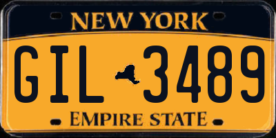 NY license plate GIL3489