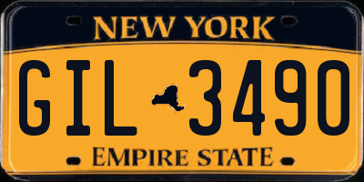 NY license plate GIL3490