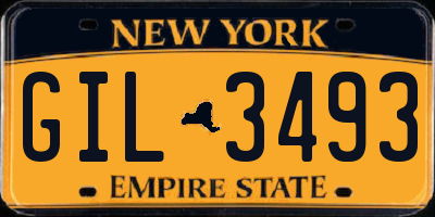 NY license plate GIL3493