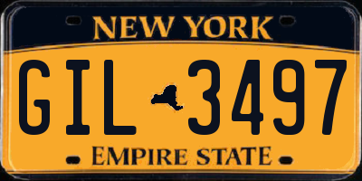 NY license plate GIL3497