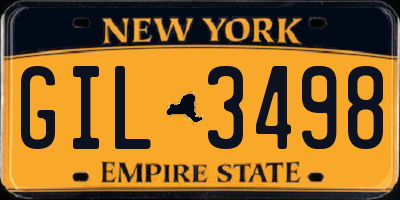 NY license plate GIL3498
