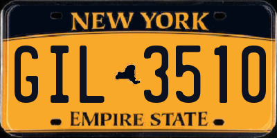 NY license plate GIL3510