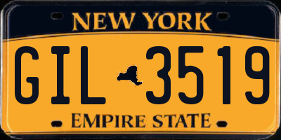 NY license plate GIL3519