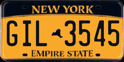 NY license plate GIL3545