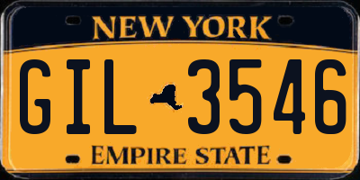 NY license plate GIL3546