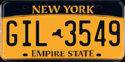 NY license plate GIL3549