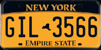 NY license plate GIL3566