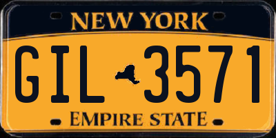 NY license plate GIL3571