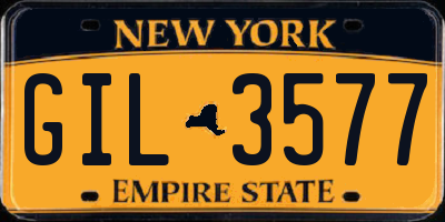 NY license plate GIL3577