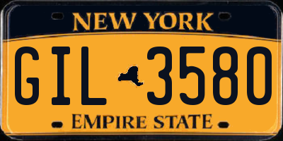 NY license plate GIL3580