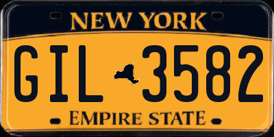 NY license plate GIL3582