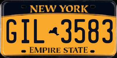 NY license plate GIL3583