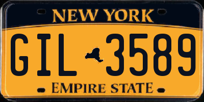 NY license plate GIL3589