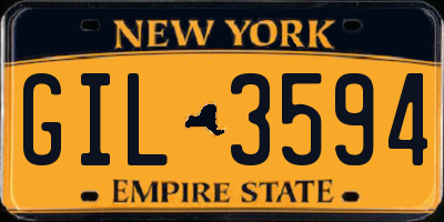 NY license plate GIL3594