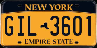 NY license plate GIL3601