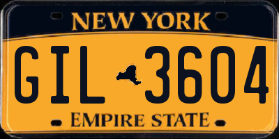 NY license plate GIL3604