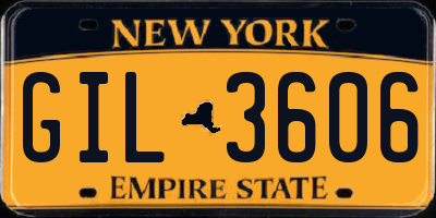 NY license plate GIL3606