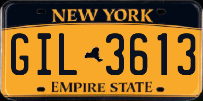 NY license plate GIL3613