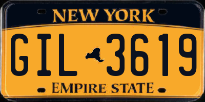 NY license plate GIL3619