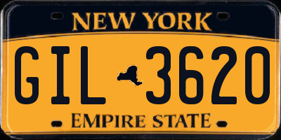 NY license plate GIL3620