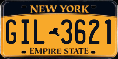 NY license plate GIL3621