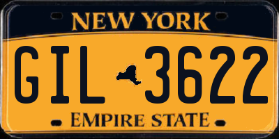NY license plate GIL3622