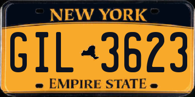NY license plate GIL3623