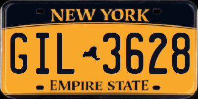NY license plate GIL3628
