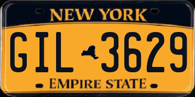NY license plate GIL3629