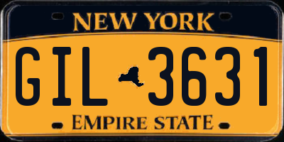 NY license plate GIL3631