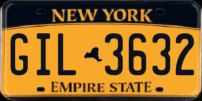 NY license plate GIL3632