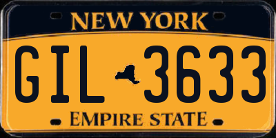 NY license plate GIL3633