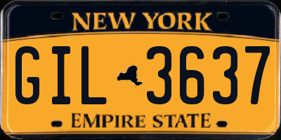 NY license plate GIL3637