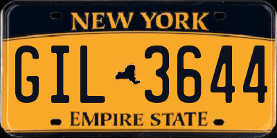 NY license plate GIL3644